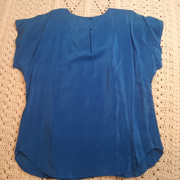 Vtg 90s 6 Flora Kung Colorful Pop Art 100% Silk Floral Skirt Shirt Luxury Office - Picture 12 of 15